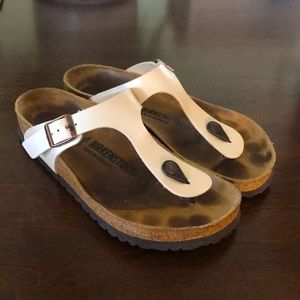 Birkenstock Gizeh Pearl White Size 38